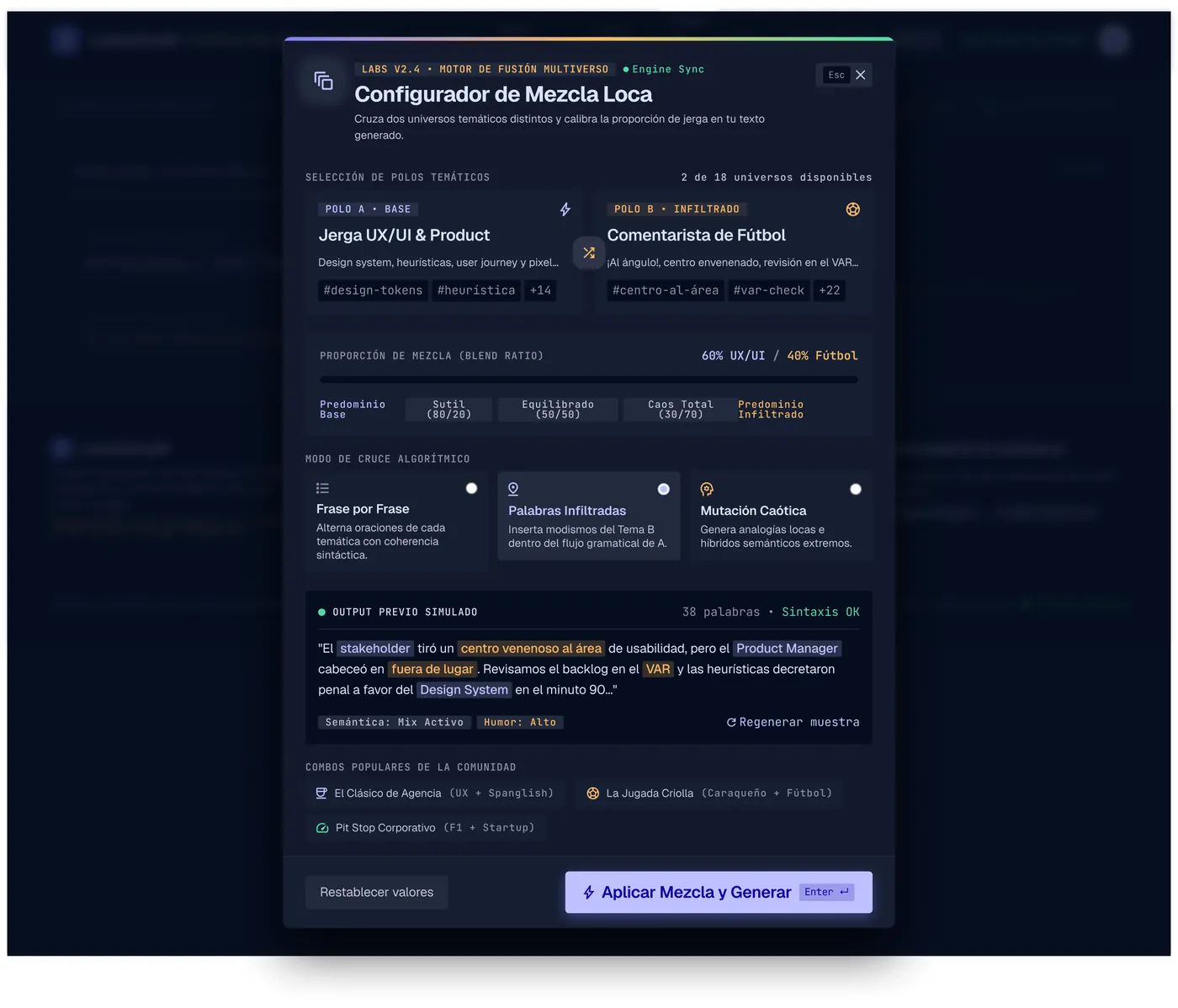 Modal de texto copiado