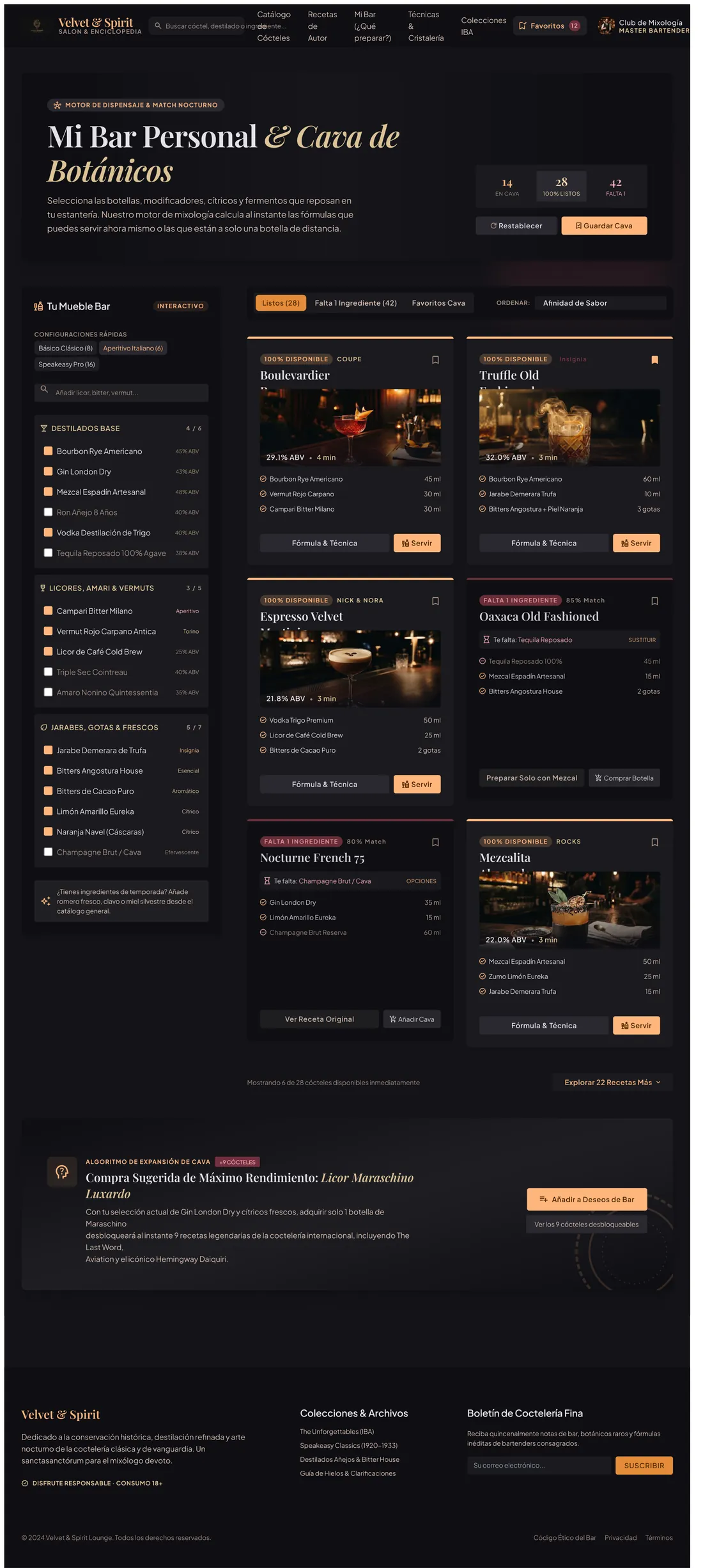Página Mi Bar Personal
